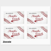 Bedankt Baseball Coach Large Grunge Baseball Rechthoekige Sticker (Vel)