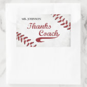 Bedankt Baseball Coach Large Grunge Baseball Rechthoekige Sticker (Tas)
