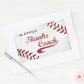 Bedankt Baseball Coach Large Grunge Baseball Rechthoekige Sticker (Envelop)