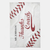 Bedankt Baseball Coach Large Grunge Baseball Theedoek (Verticaal)