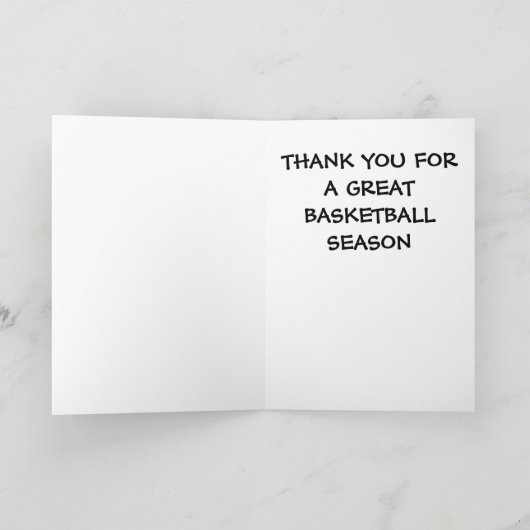 Bedankt basketbalcoach (Binnen)