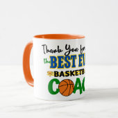 Bedankt basketbalcoach mok (Voorkant links)