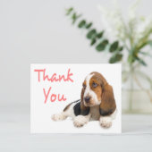 Bedankt Basset Hound Greeting Post Kaart (Staand voorkant)