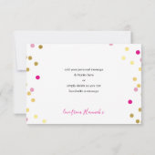 BEDANKT BAT MITZVAH glam confetti spot goud roze (Achterkant)