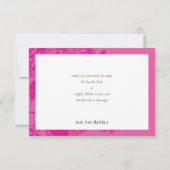 BEDANKT BAT MITZVAH moderne elegante bloemenroze (Achterkant)