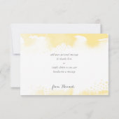 BEDANKT BAT MITZVAH moderne gele waterverf (Achterkant)