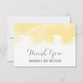 BEDANKT BAT MITZVAH moderne gele waterverf