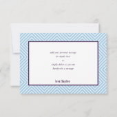 BEDANKT BAT MITZVAH moderne rand aubergine blauw (Achterkant)