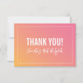 BEDANKT BAT MITZVAH moderne roze gele gradiënt (Voorkant)