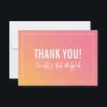 BEDANKT BAT MITZVAH moderne roze gele gradiënt<br><div class="desc">door kat massard >> https://linktr.ee/simplysweetpaperie <<<<< Een eenvoudige, stijlvolle manier om u te bedanken voor uw bezoek aan uw gast. Opstelling als sjabloon is het eenvoudig voor u om uw eigen details toe te voegen, of de aanpassingsknoop te raken en u kunt tekst, doopvonten, grootte enz. TIP toevoegen of veranderen:...</div>