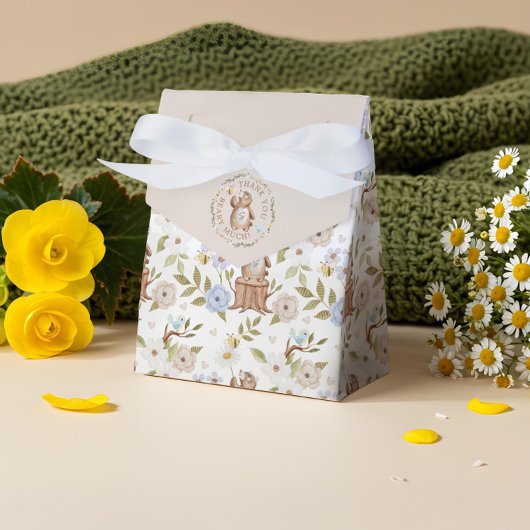 Bedankt Beary Much Gebreide Woodland Beer Floral Bedankdoosjes