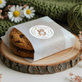 Bedankt Beary Much Gebreide Woodland Beer Floral Ronde Sticker