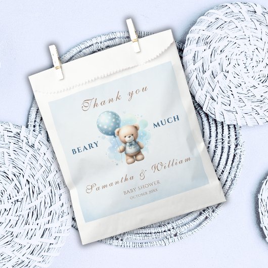 Bedankt Beary Much Waterverf Teddy Bear Bedankzakje