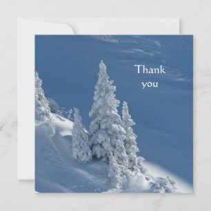 Bedankt Beauful Mountain Snow Trees Christelijk Kaart