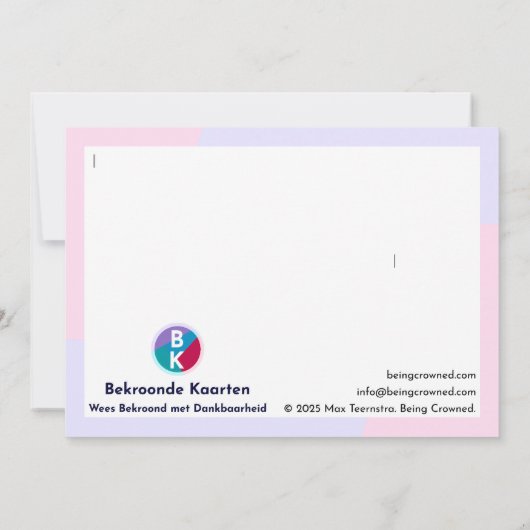 "Bedankt" Bedankkaart (Achterkant)