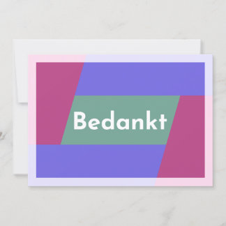 "Bedankt" Bedankkaart