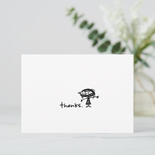 bedankt. bedankkaart (Staand voorkant)