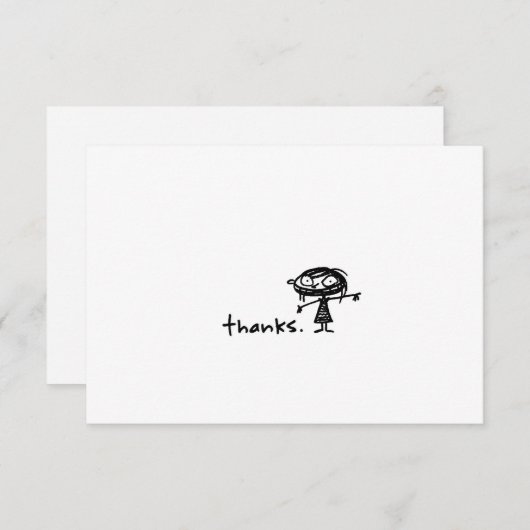 bedankt. bedankkaart (Voorkant / Achterkant)