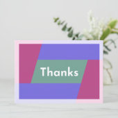 "Bedankt" Bedankkaart (Staand voorkant)