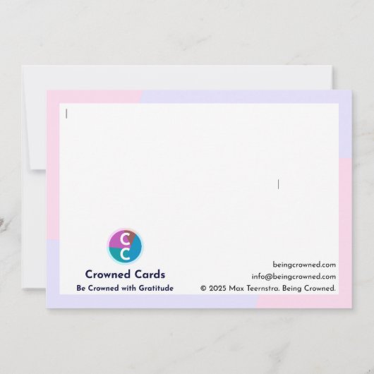 "Bedankt" Bedankkaart (Achterkant)