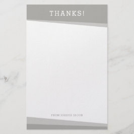 BEDANKT BEDANKT OPMERKING eenvoudige modern cool g Briefpapier