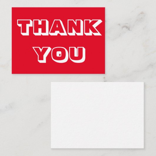 Bedankt, bedankt, rode witte kaart (Voorkant / Achterkant)