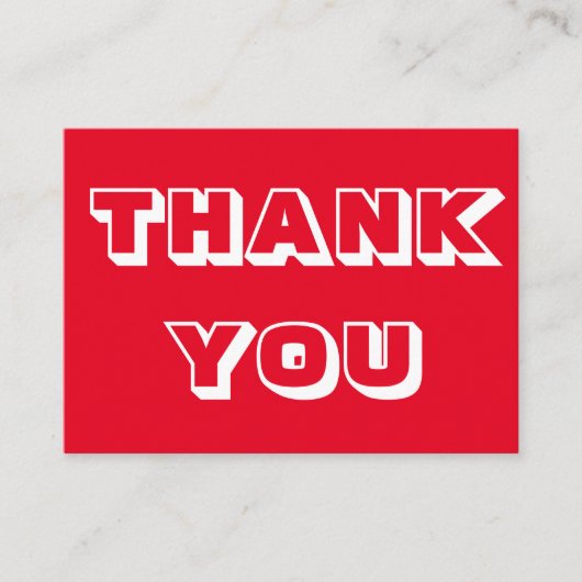 Bedankt, bedankt, rode witte kaart (Voorkant)