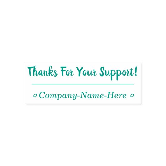 Bedankt "Bedankt voor uw steun!" dankbaarheid Zelfinktende Stempel (Design)