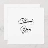 Bedankt, bedankt zwarte, klassieke, elegante kaart (Voorkant / Achterkant)