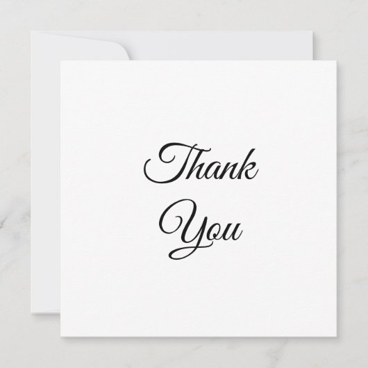 Bedankt, bedankt zwarte, klassieke, elegante kaart (Voorkant)