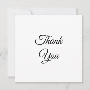 Bedankt, bedankt zwarte, klassieke, elegante kaart