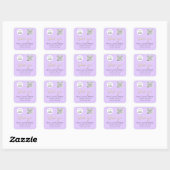 Bedankt Bedrijfsnaam Logo Qr-code Online winkelen Vierkante Sticker (Vel)