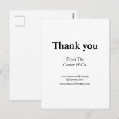 bedankt bedrijfsnaam van website sociale e-mails briefkaart (Voorkant / Achterkant)