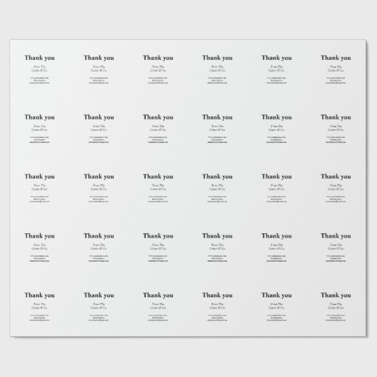 bedankt bedrijfsnaam van website sociale e-mails cadeaupapier (Vlak)