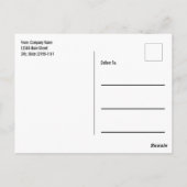 Bedankt Bedrijfsnaam Zwart Wit Goud 2-zijdig Briefkaart (Achterkant)