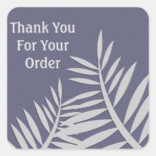 Bedankt Bedrijfsorder Paarse verlaat klant Vierkante Sticker