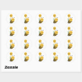 Bedankt Bee Whimsical Ronde Sticker (Vel)