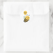 Bedankt Bee Whimsical Ronde Sticker (Tas)