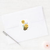 Bedankt Bee Whimsical Ronde Sticker (Envelop)