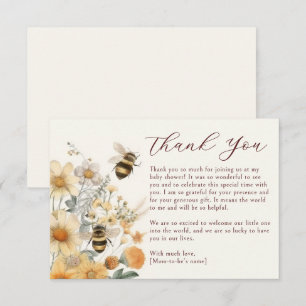Bedankt Bee Wildflower Floral Baby shower