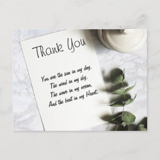 Bedankt begroeten briefkaart