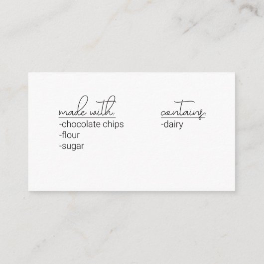 Bedankt Behuizing Kaart voor het bakken (Achterkant)