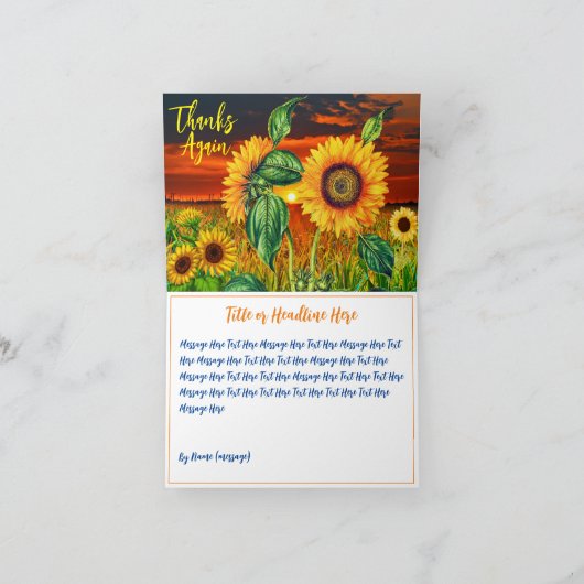 Bedankt Bericht, Groovy Zonnebloem (Binnen)