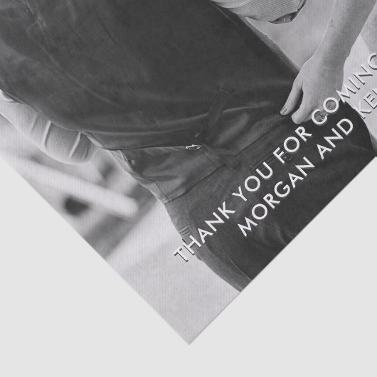 Bedankt Bericht Trouwfoto Tissue Paper Tissuepapier (Detail)