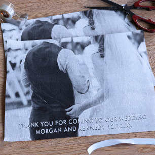 Bedankt Bericht Trouwfoto Tissue Paper Tissuepapier