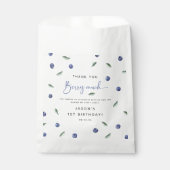 Bedankt 'Berry Much' Blueberry 1e verjaardag Bedankzakje (Voorkant)