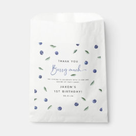 Bedankt 'Berry Much' Blueberry 1e verjaardag Bedankzakje
