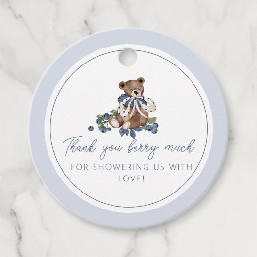Bedankt Berry Much Blueberry Beer Baby Jongensdouc Bedankjes Labels (Voorkant)