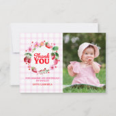 Bedankt Berry Sweet Strawberry verjaardagsfoto (Voorkant)
