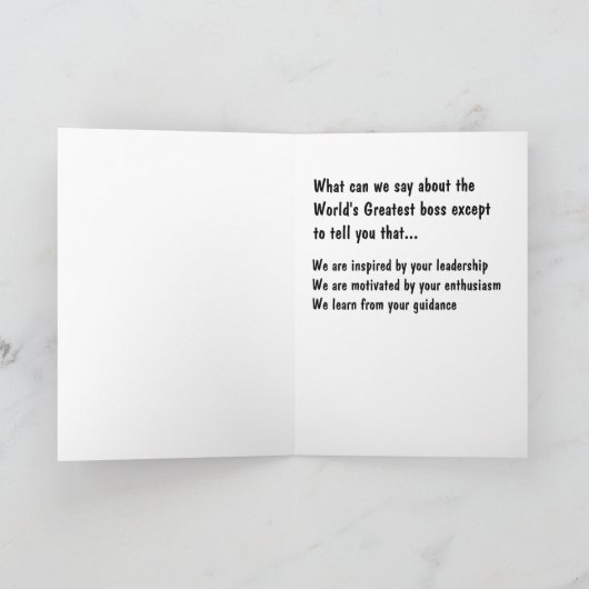 Bedankt beste baas Kaarten (Binnen)